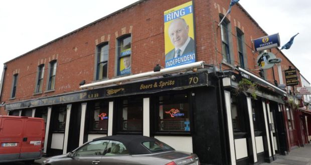  70 Ballybough Road, Dublin, with an election poster of Nial Ring on the wall, is the registered address of two plcs. Photograph: Alan Betson