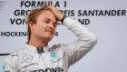 Nico Rosberg: “thankful to Mercedes for the car they have built”. Photograph: EPA