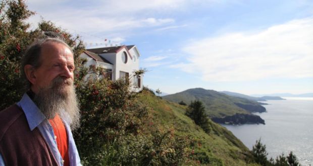 Peter Cornish (above) and his wife Harriet  transformed a wind-blasted cluster of ruins into a wooded retreat village, creating the charity Dzogchen Beara.