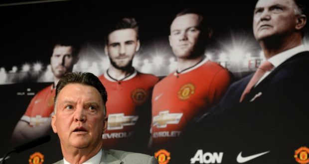  Manchester United manager Louis van Gaal. Photograph: Martin Rickett/PA Wire.  