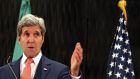 Speaking in Cairo, US secretary of state John Kerry said both sides still had some “terminology” to agree on but that they had a “fundamental framework” for a ceasefire. Photograph: EPA