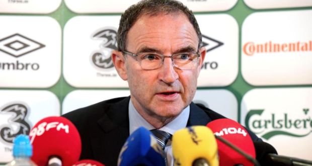 Republic of Ireland manager Martin O’Neill at the offical  announcement of his 36-man squad for the upcoming games against Oman and Georgia. Photograph: James Crombie/Inpho