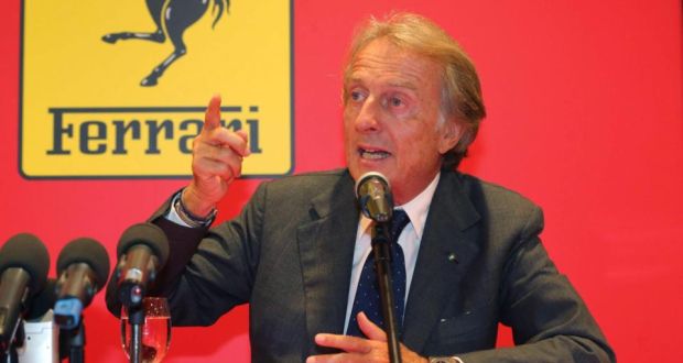 Luca Cordero di Montezemolo at a press conference in Maranello, Modena, Italy, today. Montezemolo said he was resigning after 23 years at the helm, in a move that had widely been expected after his record was questioned by parent company Fiat-Chrysler. Photograph: EPA