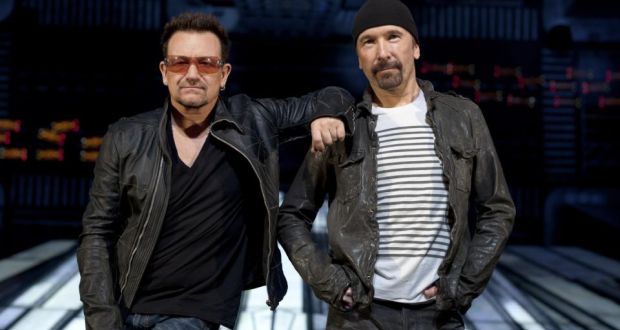 Dubliners: Bono and the Edge. Photograph: Richard Perry/New York Times