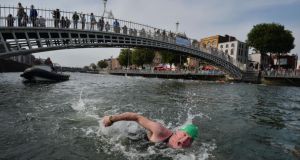 In total 361 Swimmers registered to take part in the race. It included 252 men and 109 women over the 2.2km.Photograph: Alan Betson / The Irish Times