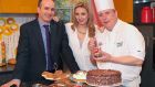 Keith Banks (Nestlé Ireland), Ireland AM’s Anna Daly and Joe Shannon at the Ireland Am Studio in Tv3 Studios Dublin announcing Nestle Carnation as the new sponsor of TV3’s Ireland AM cookery segments