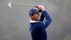 Belgium’s Nicolas Colsaerts  tees off at the 17th during the first round of the  Wales Open at Celtic Manor. Photograph: Richard Heathcote/Getty Images