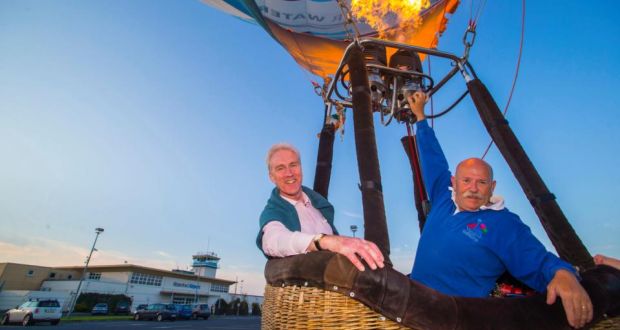 A record attempt for the largest number of Hot Air Balloons to take off simultaneously in a single line will take place at Waterford Airport on Monday, September 22 at 7am as part of the Irish Hot Air Ballooning Championships. Photograph: Patrick Browne/In-Line 