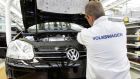 The Volkswagen factory in Emden: The country that sells cars to the world is letting its roads, particularly in west Germany, crumble into a perilous state. Photograph: John MacDougall/AFP/Getty Images
