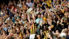  Kilkenny captain Lester Ryan lifts the Liam MacCarthy Cup after the All-Ireland hurling final replay win over Tipperary at Croke Park. Photograph:  Ryan Byrne/Inpho