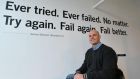 Mark Pollock at the Fail Better exhibition in Trinity’s Science Gallery. Photograph: Alan Betson