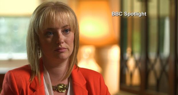 Maíria Cahill  on BBC 
Spotlight
: “There are other victims out there listening to all this and being retraumatised because of Sinn Féin’s refusal to admit what has happened.” Photograph: Pacemaker/BBC Spotlight