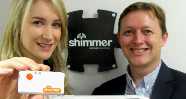 Martina Donohue, marketing executive, and Paul Doherty, vice-president of sales, with the Shimmer3 platinum development kit