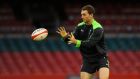 George North takes part in a Wales training session at the Millennium stadium. Photo by Stu Forster/Getty Images