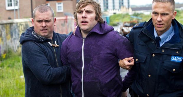 Love/Hate actor Peter Coonan (centre) said he hadn’t “walked the streets” since Sunday’s show and was interested to see how the public would react.  Photograph: Patrick Redmond/RTÉ 
