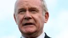 Sinn Fein Deputy First Minister Martin McGuinness today promised to reciprocate if the SDLP gave Sinn Féin a free run in three constituencies. Photograph: Brian Lawless/PA Wire