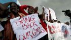 A file image of women staging a  protest demanding security forces to search harder for 200 schoolgirls abducted by Islamist militants in  April. The Nigerian army says it has driven out Boko Haram insurgents from Chibok, the home of the   schoolgirls. Photograph: Afolabi Sotunde/Reuters.