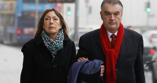 Ian Bailey, pictured arriving at the Four Courts with his partner, Jules Thomas. Photograph: Courts Collins