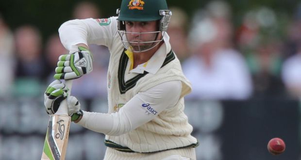 Australia batsman Phil Hughes is in intensive care and on life support in an induced coma after being struck on the head by a bouncer in a Sheffield Shield match. Photograph: Nick Potts/Pa