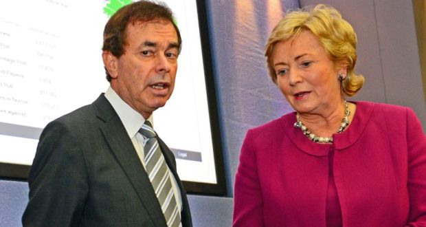 Former minister for justice Alan Shatter   and his successor  Frances Fitzgerald:  said he was “very disappointed” that  Ms  Fitzgerald appeared to be opting for a “shorter Bill ”  on immigration.  Photograph: Eric Luke/The Irish Times 