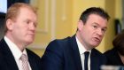 Minister of State Paudie Coffey and Minister for the Environment Alan Kelly at the launch of the Social Housing Strategy 2020. Photograph: Eric Luke