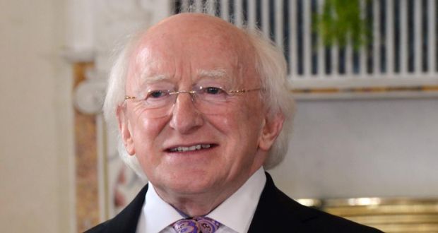 President Michael D Higgins said  Thomas Davis’s most famous work was ‘A Nation Once Again’. Photograph: Cyril Byrne/The Irish Times 