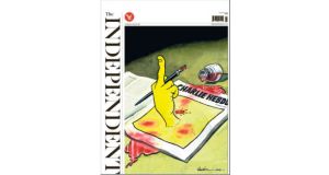 The UK Independent front page.

