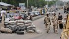 Members of Nigerian military manning checkpoints in Maiduguri, northeast Nigeria. Photograph: EPA