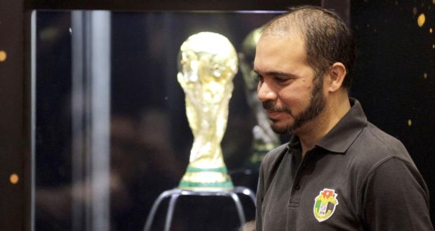 Jordanian Prince Ali Bin al-Hussein, FIFA vice-president, could lose his seat on the executive committee in a reorganisation by the Asian Football Confederation. Photograph: Khalil Mazraawi/AFP/Getty