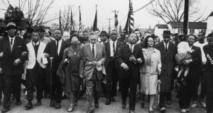  Martin Luther King marches in Selma in 1965. Photograph: William Lovelace/Express/Getty