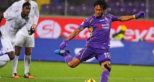 Chelsea have signed Juan Cuadrado from Serie A side Fiorentina while André Schürrle and Mohamed Salah have left the club. Photograph: Maurizio Degl’ Innocenti/EPA