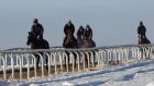 Snow and heavy frost is causing problems for Irish racing fixtures this week. Photograph: Lorraine O’Sullivan/INPHO