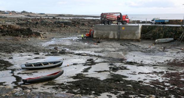 Work is carried out by Galway County Council at An tSeancéibh in Spiddal. Photograph: Joe O’Shaughnessy