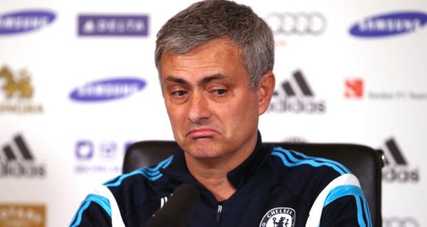 Manager Jose Mourinho of Chelsea a a press conference at Cobham Training Ground. Photograph:  Clive Rose/Getty Images