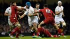 England’s James Haskell is tackled by Wales’ Taulupe Faletu during their Six Nations match at the Millennium stadium in Cardiff. Photograph: Rebecca Naden/Reuters