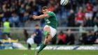 Outhalf  Ian Keatley solid after a nervy start in Rome.  Photograph:  Jamie McDonald/Getty Images