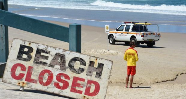  Shelly Beach  near Ballina in far northern New South Wales was closed after a surfer died after being attacked by a shark. Photograph: EPA 