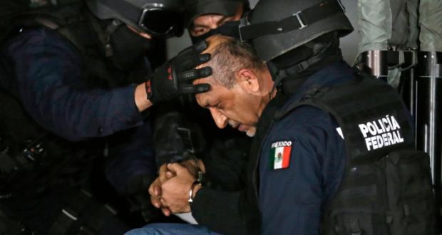 Mexico captured its most wanted drug lord on Friday, former primary school teacher Servando “La Tuta” Gomez, and delivered a boost to a government battered by gang violence. The 49-year-old gang boss was the prime target of President Enrique Pena Nieto’s effort to regain control of Michoacan, a western state wracked by clashes between Gomez’s Knights Templar cartel and armed vigilantes trying to oust them. Photograph:Henry Romero/Reuters