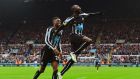 Papiss Cisse scored as Newcastle heaped more misery on Tim Sherwood’s Aston Villa. (Photo by Mark Runnacles/Getty Images)
