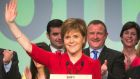 Scottish National Party’s Nicola Sturgeon : “I’m the leader of the SNP, I will lead negotiations. I will lead my party and hopefully I’ll continue as first minister of Scotland even after the Scottish parliamentary elections next year.” Photograph: Stringer/EPA