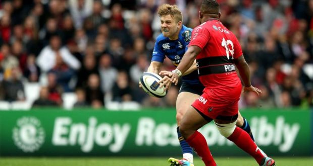 Ian Madigan’s fateful pass, which was intercepted for the Bryan Habana of Toulon’s extra-time try at the Stade Vélodrome. Photograph: James Crombie/Inpho.