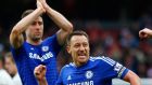 John Terry has pointed to Chelsea’s resilience as the reason for their imminent title win. Photograph: Reuters