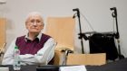 Former Nazi death camp officer Oskar Gröning, dubbed the ‘bookkeeper of Auschwitz’, is on trial charged with  accessory to murder in 300,000 cases of deported Hungarian Jews who were sent to the gas chambers. He faces up to 15 years in jail. Photograph: Julian Stratenschulte/AFP/Getty Images