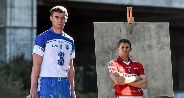  Waterford’s Pauric Mahony and Cork’s Lorcán McLoughlin at Croke Park on Monday in advance of the Allianz Hurling League Division One  final. Photograph: Sportsfile  