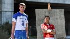  Waterford’s Pauric Mahony and Cork’s Lorcán McLoughlin at Croke Park on Monday in advance of the Allianz Hurling League Division One  final. Photograph: Sportsfile  