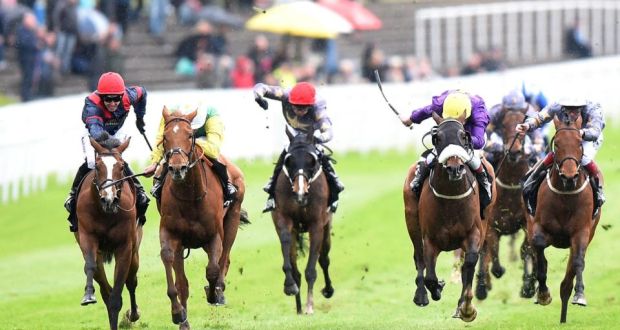 Trip to Paris (left) arrives late to secure victory in the Chester Cup. Photograph: PA