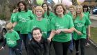 Eileen Finn, who has motor neurone disease, training for the women’s mini-marathon with friends and supporters. Photograph: Colm Mahady/Fennells