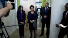 US Attorney General Loretta Lynch (C) said “the situation in Baltimore involves a core responsibility of the Department of Justice - not only to combat illegal conduct when it occurs, but to help prevent the circumstances that give rise to it in the first place”. Photograph: Jose Luis Magana/Reuters.