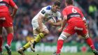 Jamie Cudmore in his eye-catching footwear in the Champions Cup final against Toulon. Photograph: Billy Stickland/Inpho