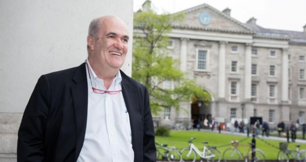 Colm Tóibín, at Trinity College Dublin yesterday, on fellow authors Kate O’Brien and John Broderick: “both did their best by trying to stay in Ireland and deal with their own homosexuality in their novels. Both were followed by demons of varying sorts. Both left Ireland finally towards the end of their lives to live unhappily in provincial England.” Photograph: Paul Sharp